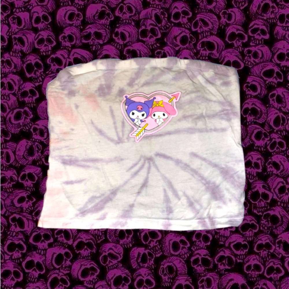 My Melody and Kuromi tube top from Hot Topic. Tie-dye colors. USED‼️